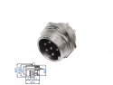 Signal connector Aviation GX16  6 pin male/female